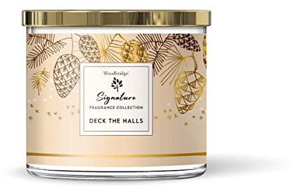 Woodbridge Duftkerze im Glas mit Deckel | Deck the Halls | Duftkerze Weihnachten | Kerzen 3 Docht | Kerzen lange Brenndauer (40h) | Geschenk für Frauen