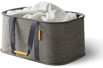 Joseph Joseph Hold-All - zusammenklappbare 35L Wäschekorb Tasche, strapazierfähiges Gewebe, feuchtigkeitsbeständig- Grau
