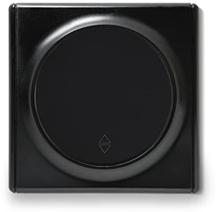 OneKeyElectro Set: Wechselschalter 1fach mit Florence Abdeckrahme, Steuerung ein Licht von zwei Orten, Lichtschalter rund, Unterputz, Schutzart IP20, 230V/16A - schwarz