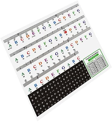 Tastaturaufkleber Qt-0302 für 61/88 Tasten, 1 Blatt