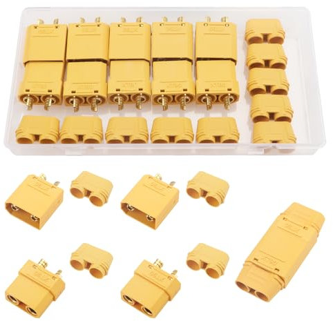 YIXISI 5 Paar XT90 Batterie Anschlüsse, XT90 Männlich Weiblich Stecker Buchse, XT90 Mantelgehäuse Stecker, für RC Lipo Akku
