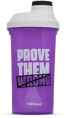 Shieldmixer Them Wrong Eiweiß Shaker - Shaker Proteinshake - 600ml - Gym Shaker - Für eiweiß- & Sportgetränke - Shake becher - Gym Zubehör - Trinkflasche - Lila - Defender Classic Protein Shaker