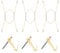 3 Pcs 7-10” Stainless Steel Plate Hangers for Decorative Plates, Includes 3 Pieces Brass Hook with Nails for Hanging