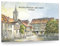 VALDEIG Kühlschrank Magnet Alt Erfurt - die Krämerbrücke um 1900 - Kühlschrankmagnet Deutschland, Germany, Thüringen Souvenir, Magnete für Kinder, Kühlschrankmagnete Geschenk für Magnetkühlschrank