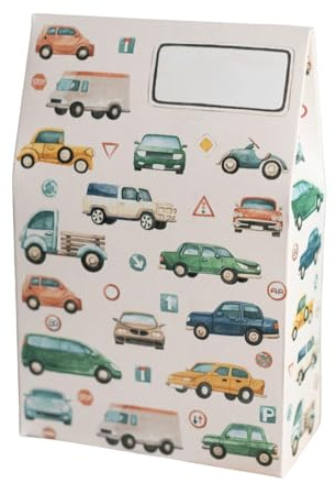10 Stück Auto Mitgebseltüten - Kindergeburtstag Tüten - nachhaltige Tütchen aus FSC Papier - Mitgebsel Geschenke - Geburtstag Tüte - Geschenktüte Auto, Papiertüte Auto Geburtstag