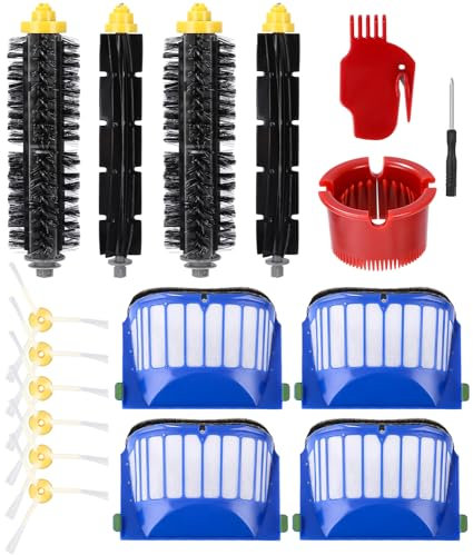 17PCS Recambios Repuestos de Accesorios para Roomba 600 Serie 605 606 610 615 616 620 621 625 630 631 632 650 651 653 655 660 670 671 676 680 681