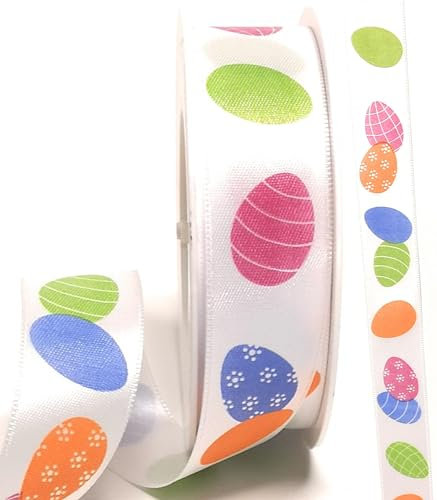 s.dekoda Schleifenband 20m x 25mm Orange - Bunt Ostern Osterei Ostereier Satinband Dekoband [D9152-139]
