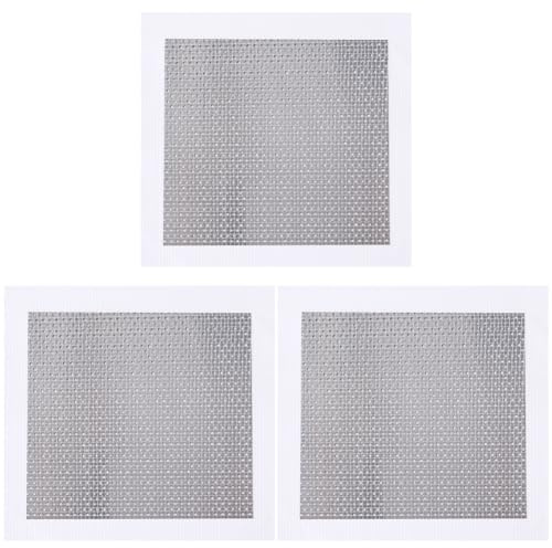 GORGECRAFT 3 Hoja Parche de Reparación de Pared Reparación de Paneles de Yeso de Aluminio Cubierta de Parche de Orificio Grande con Malla Autoadhesiva Metal Reparación Rápida para Agujeros 24.9x25.1cm