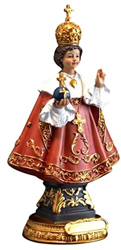 RORPOIR Jesuskind Statue Prag Harz Kunsthandwerk Jesus Religiöse Dekorative Figur