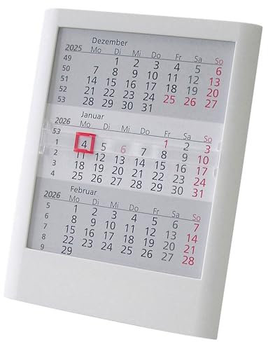 Tischkalender/Wandkalender 2026/2027 weiß