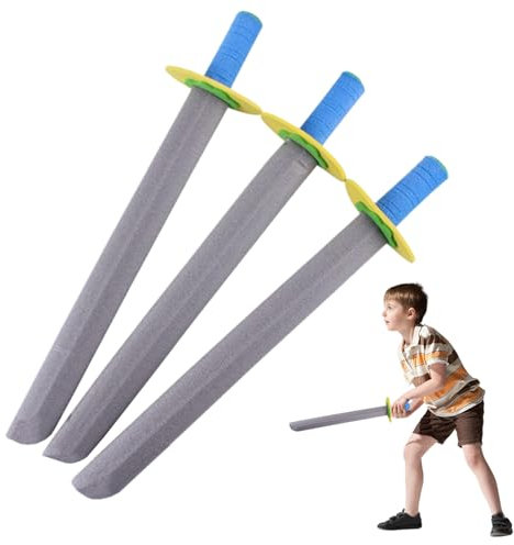 3pcs/set schiuma spada 20,5 spade per bambini eva schiuma spada giocattolo spada finta giocattolo giocattolo spada di schiuma set per giocare giocattoli da combattimento per ragazze, spade per bamb