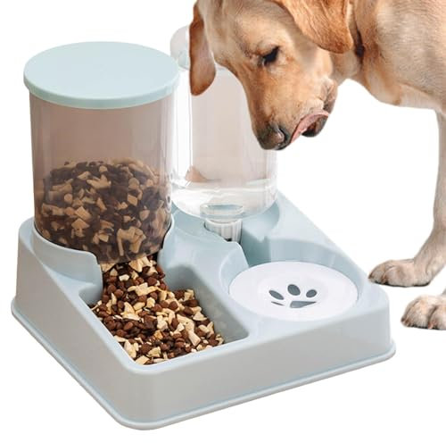 Nuyhadds Comedero Automático para Gatos - Dispensador de Agua y Comida para Mascotas, Cuenco de Agua y Alimentación Automático para Gatos y Perros