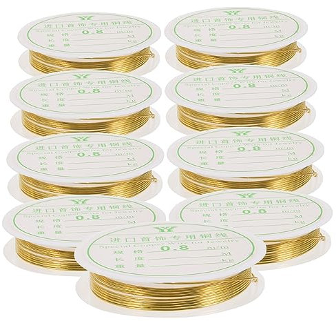 COHEALI 9 Rolls Jewelry Copper Wire Craft Making Wire DIY Sculpting Wires Jewelry Wires Jewelry Making Beading Wire Jewelry Making Cord DIY Jewelry Wire Gold Wire DIY Copper Wire Golden