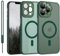 YUANDMI Cover Magnetica per iPhone 11 Pro Max Cover con MagSafe, Custodia Per iPhone 11 Pro Max Traslucida Opaca Case Ultra-Sottile Silicone Anti-Scivolo Resistente ai Graffi, Verde Scuro