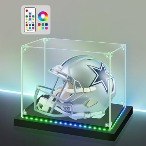 Acryl Vitrine / Schaukasten / Acrylbox für Modellautos, Figuren, Helme | mit LED Beleuchtung, Selbstmontage (40x28x30 cm)