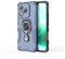 YUXING Funda Compatible con Honor 400 Lite 5G – Funda Antigolpes con Anillo Soporte, Esquinas con Airbag, Protección Elevada para Cámara, Carcasa Híbrida TPU PC-Blue