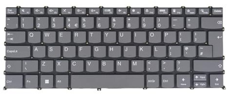 Laptop Replacement Keyboard for Lenovo V14 G2 IJL, V14 G2-ALC, V14 G2-ITL, V14 G3 ABA, V14 G3 IAP, V14 G4 AMN, V14 G4 IAN, V14 G4 IRU, PR4S-UK (UK GB Layout, Gray, No Backlit)