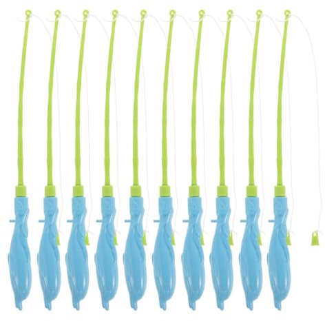 Besportble Magnetische Angelrute Kinder Spielzeug 10 StüCk Leichtes Plastik Angelspiel FüR Kindergarten Und Spielplatz Feinmotorik FöRderung Und Outdoor AktivitäTen