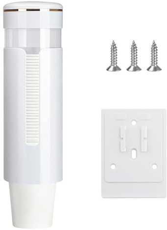 XINGYATU Wall Mounted Cup Holder, white 45-Capacity Paper Cup Dispenser | XINGYATU Wall Mounted Cup Holder, white 45-Capacity Paper Cup Dispenser