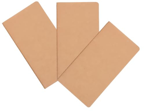 3 Stück Notizbuch Einlagen A5 Slim 21x11 cm 100g/m² Schreibpapier Reisetagebuch Nachfüllhefte, 30 Seiten pro Heft, für Erwachsene Studenten Kreative, geeignet für Reisen Planung Skizzen Alltag