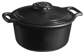Emile Henry Cocotte Ronde Sublime+ 3 L – Céramique Haute Performance Tous Feux dont Induction – Cuisson Homogène et Mijotée – Coloris Ardoise – Fabriqué en France
