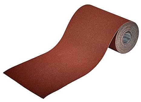 wolfcraft Rotolo di carta abrasiva per legno/metallo, 5 m x 115 mm, grana 120 I 1774000 I Per levigare superfici in legno e metallo