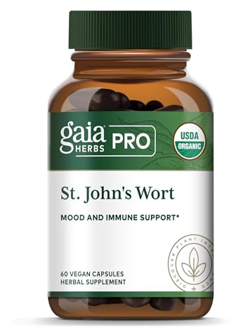 Gaia Herbs Pro St. John's Wort - Healthy Immune System Support Supplement - Health Supplement with Organic St John's Wort - 60 Liquid Phyto-Caps (30 Servings)