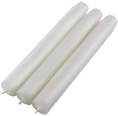 Kaheku Stabkerze Nordica weiß - Zylindrisch, Minimalistisch, Nordisch, Unparfümiert, Large, 18 Stunden Brenndauer, 1 Stück