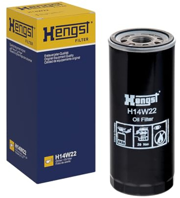HENGST - Ölfilter H14W22 - Öl-Anschraubfilter für KFZ | Hochwertiger Motorölfilter für KFZ mit Otto- oder Dieselmotor - Robuster Ölfilter mit hoher Schmutzaufnahmefähigkeit