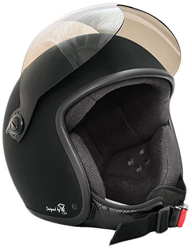 Bores Bogo 1 Jethelm mit Visier Designed by Gensler, CE-EN1077 Sportprüfung Ohne ECE, Schwarz-Matt, Größe 2XL 60_61 cm