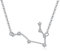 VIKI LYNN Gemini Zodiac Necklace 925 Sterling Silver Cubic Zirconia Star Sign Jewellery Birthday Gifts for Women Girls