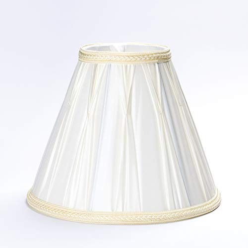 Ersatz Lampenschirm 46cm Stoffschirm mit Aufnahme oben 12mm Schirm Stoffschirm weiß Tischlampen