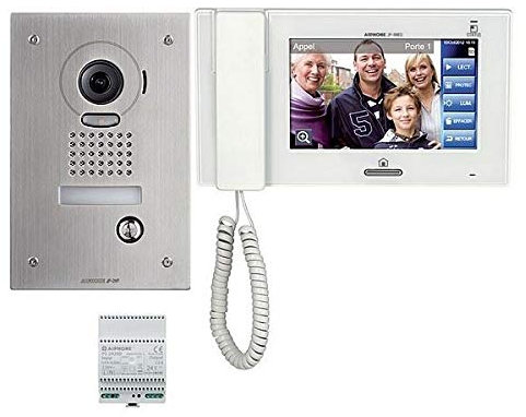 Kit vidéo couleur antivandale avec zoom & mémoire, platine encastrée - AIPHONE -