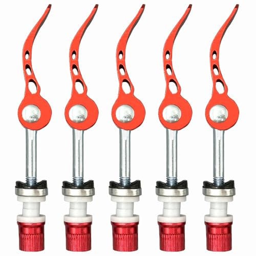 DAZISEN Quick Release Bicycle Clamp - Seatpost Clamp Suitable for Mountain Bicycle Road Bike,Red,60 * 65mm
