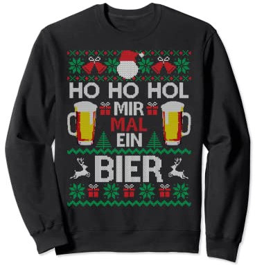 Ho Ho Hol Mir Mal Ein Bier I Lustiger Ugly Christmas Sweatshirt