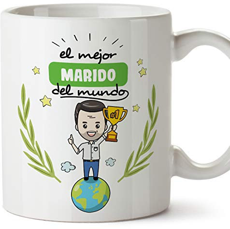 MUGFFINS Taza Marido -Familiares Mundo -Regalos Originales y Divertidos -Tazas de Café y Té