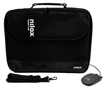 Nilox Borsa PC Portatile Notebag 15.6 PRO2 - Porta PC con Mouse USB 1200 Dpi Compatibile con Windows e OS X