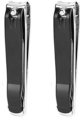 ICEYLI Large Nail Clippers Set,2 Pcs Premium Stainless Steel Fingernail & Toenail Clippers Curved Blade with Sharp and Sturdy Blade