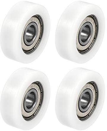 sourcing map 4Stk. 608ZZ Kugellager Führungsrolle Rundrad 8x30x10mm Doppelmetall Chromstahl