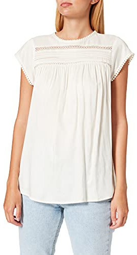 VERO MODA Damen VMDEBBIE Pleat S/L Top GA NOOS T-Shirt, Snow White, XL