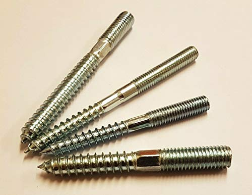 M8 M10 Double Ended Metal to Wood Screw Dowel Screws Dowels Zinc Various Length (10, M8 x 120mm)