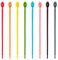 LATRAT 24 Stück Bunte Silikon Krawatten Tasche, Mehrzweck-Silikonkabel-Organizer Wickler für Kopfhörerkabel, USB-Kabel Kabel, 8 Farben, Zufällige Farbe