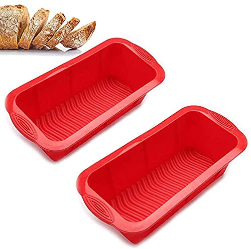ZEACCT - Molde rectangular de silicona para hornear pastelera de gran tamaño, para pan, quiche