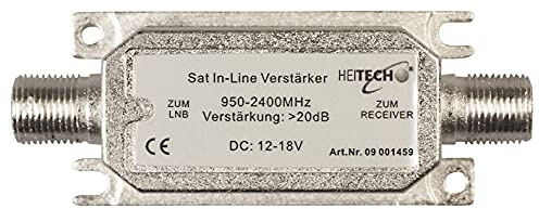 HEITECH SAT-In-Line Verstärker, Leistungsverstärker zwischen SAT-LNB und Receiver einsetzbar.