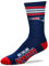 Fanatics For Bare Feet NFL Stripe Team Sock Socks (43-48, New England Patriots)