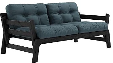 Karup Design, Step, Schlafsofa, Gestell: Schwarz, Matratze: Petroleum blau