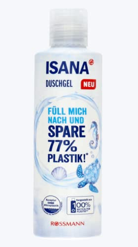 ISANA Duschgel sensitive Reinigung und Pflege - Füll mich nach und spare 77% Plastik! Inhalt: 300ml Showergel