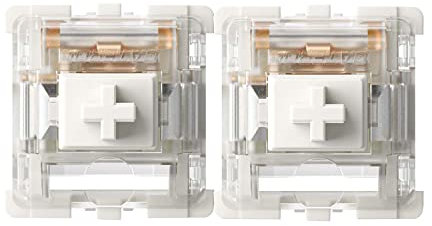 Gateron G White Clear Pro Switches vorgeschmierte 3-polige RGB SMD Linear für mechanische Gaming-Tastatur (108 Stück, transparent)