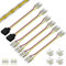PAUTIX CCT COB LED Streifen Licht Steckverbinder Set für 4Pin10mm Breite CCT Abstimmbarer Cob LED Streifen,4 Stück transparente lückenlose Mittelstecker und 4 Stück Dual-End-Verlängerungsdrähte 10cm
