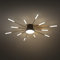 minifair Moderne LED-Deckenleuchte, 12 + 1 Köpfe, halbbündige schwarze Kronleuchter, Deckenbeleuchtung für Schlafzimmer, Wohnzimmer, Küche, Esszimmer, Restaurant